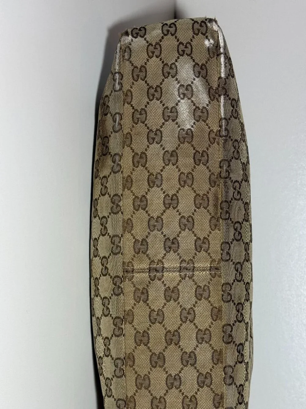 GUCCI VINTAGE GG CANVAS HORSEBIT HOBO BAG